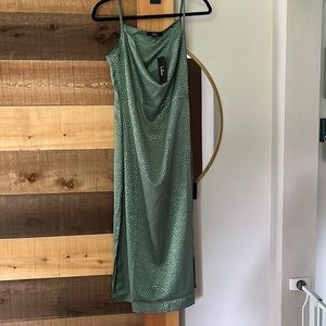 Jacquard cowl dress